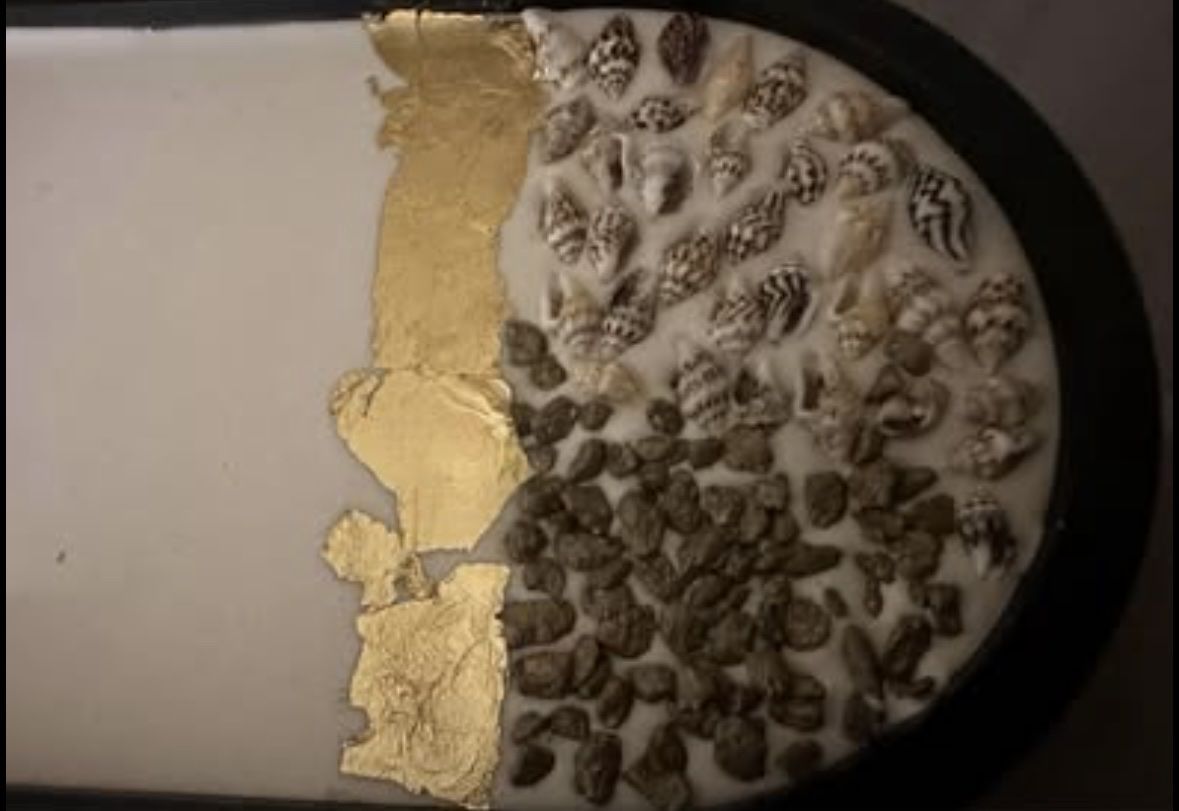 Tutte le decorazioni: Ovales Tablet mit Muscheln Handgemacht – Nuovo e nell'imballaggio originale da Frümsen venduto da Swissline90 5