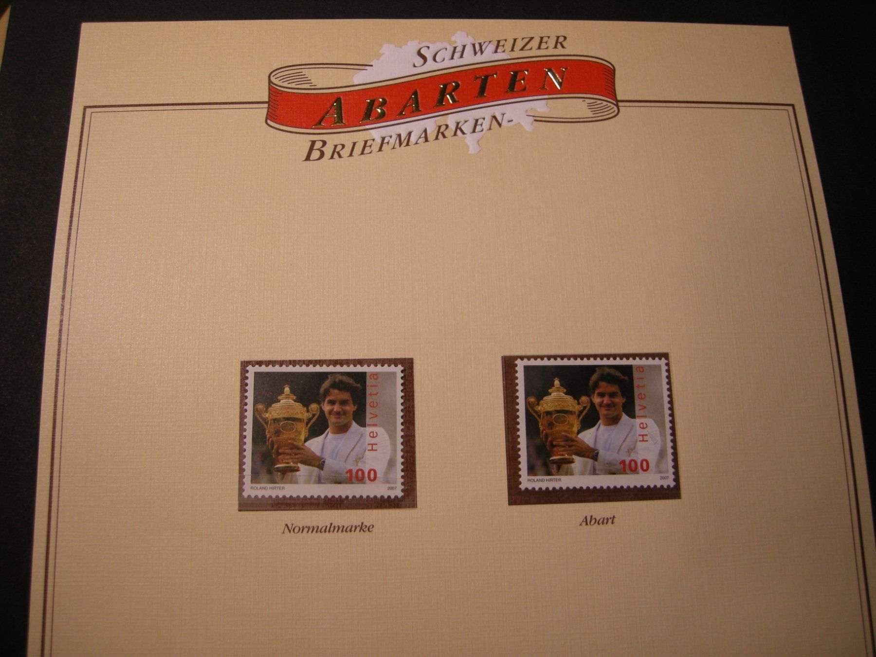Tous les timbres: 2007 ROGER FEDERER, ABART SCHWARZER MANSCHETTENKNOPF – D'occasion à Eschenbach SG par eDaisy 1