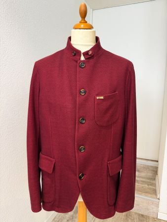 Luis Trenker Trachtenjanker Sakko Gr. 52 Bordeaux Made in IT