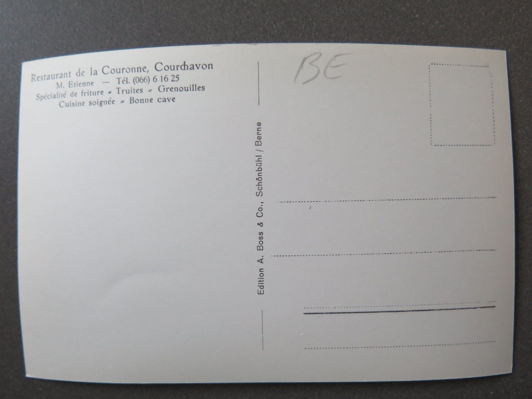 Cartoline postali: COURCHAVON - RESTAURANT DE LA COURONNE – Usato da Wittenbach venduto da lipasal 1