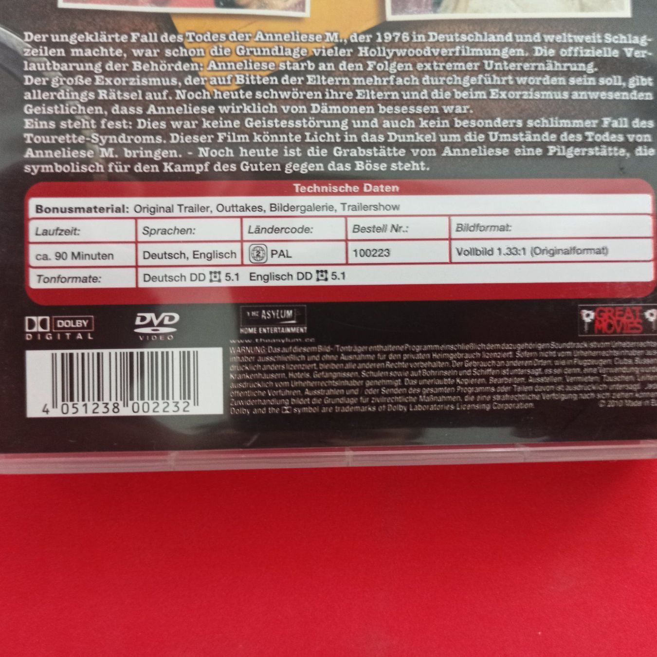 Tous les DVDs: Der Exorzismus – D'occasion à Dübendorf par kb86_MOVIE 2
