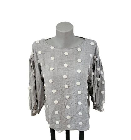 Pulloverli / Shirt Gr. M ZARA grau mit Punkten