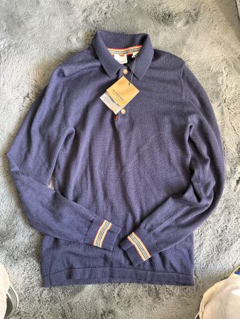 1 CHF!!! Burberry Wolle Pullover Blau Grösse XS Brand neu