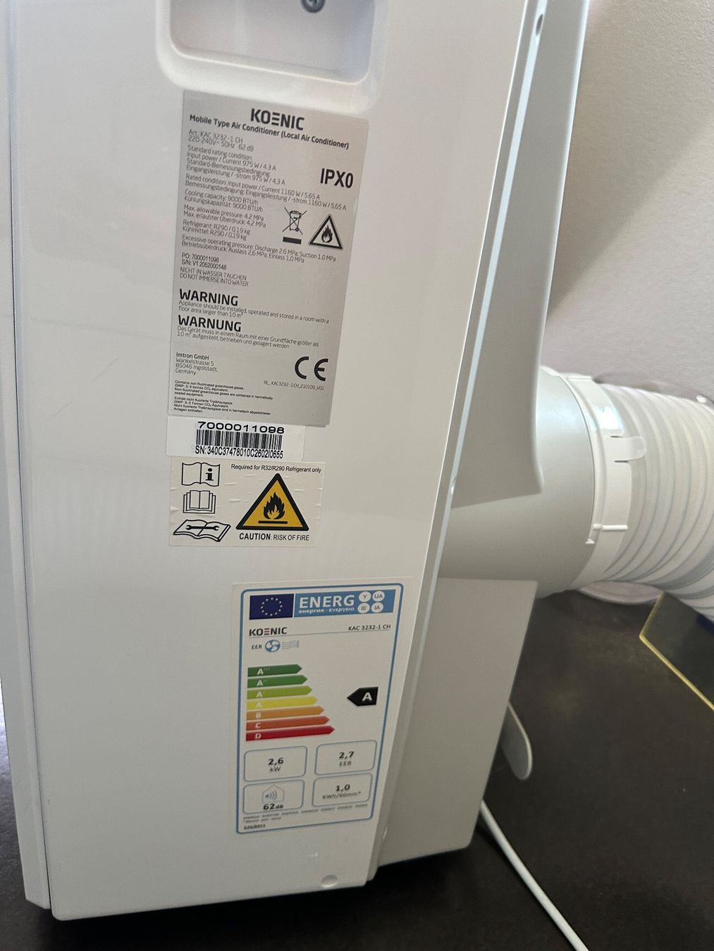 König Condizionatori: Mobile Klimagerät KOENIC KAC 3232-CH – Usato da Hilterfingen venduto da sykur 2