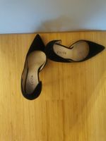 Schwarze Evita Wildleder Pumps, Gr. 39
