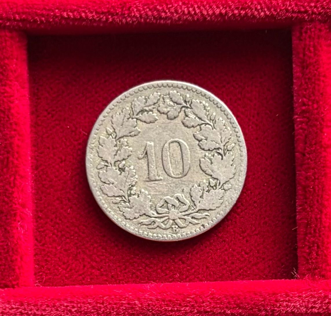 Tutti le monete: Schweiz 10 Rappen 1880  B – Usato da Speicher venduto da CH-Schatzkammer 1