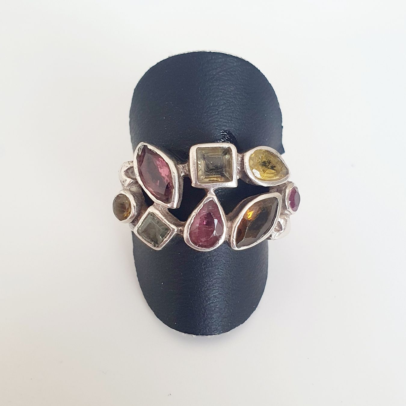 Bagues: Statement-Ring ,Ring 925 Silber bunte Steine Grösse 19,7 mm – D'occasion à Kreuzlingen par Wunderkiste123