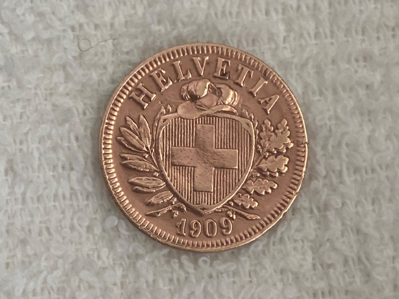 Alle Münzen: 2 centimes/rappen 1909 – Gebraucht aus Nyon von Ilmi09