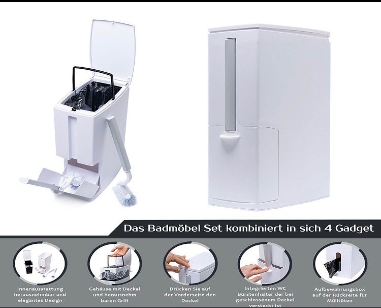 Altri accessori per il bagno: Toilettenbürste mit Mülleimer, Badezimmer Set. – Usato da Wald (ZH) venduto da JeweilsPlus 3