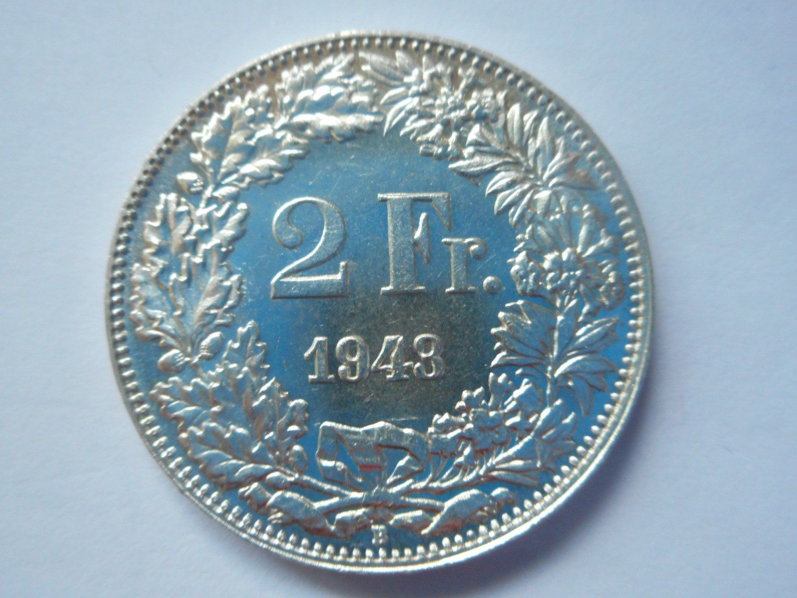 Alle Münzen: 2 Fr. 1943 silber  stgl/ -unz – Neu (gemäss Beschreibung) aus Kriegstetten von pizlad2010