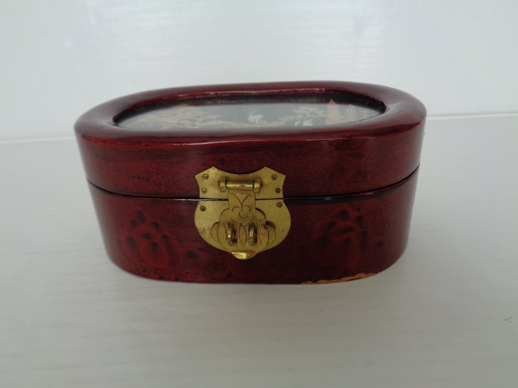 Coffrets à bijoux: China Schmuckdose mit Korkschnitzerei hinter Glas – D'occasion à Chur par omonia 2