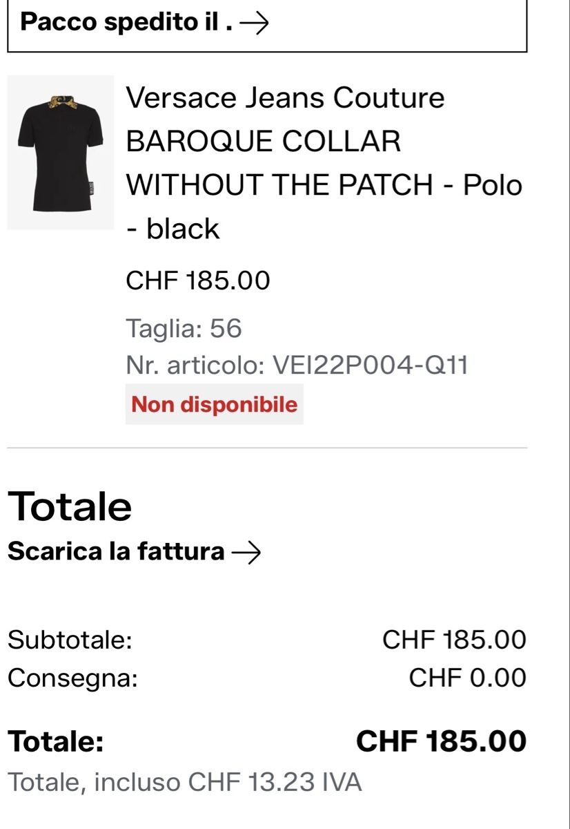 Versace Magliette Polo: Polo nuova originale Versace Jeans Couture Nera 56 / cotone. – Nuovo (secondo la descrizione) da Volketswil venduto da mau_9pxs 3
