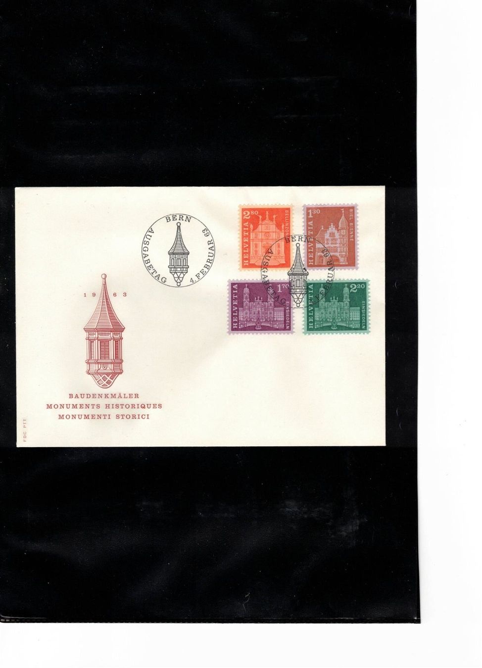 Alle Briefmarken: 1963 FDC Baudenkmäler – Neu (gemäss Beschreibung) aus Rheinau von loxis