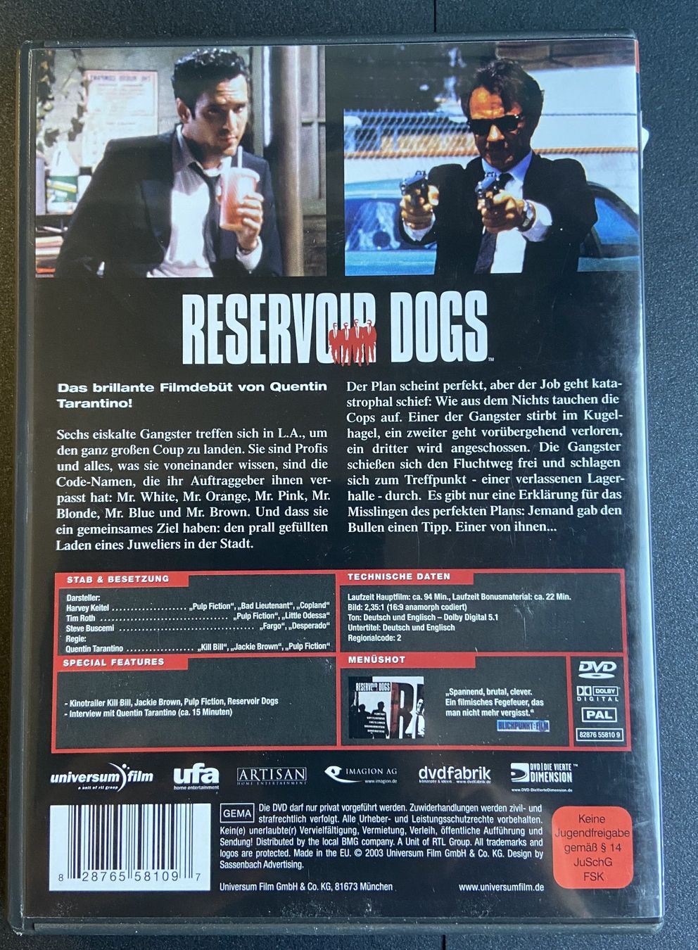 Alle DVDs: DVD "Reservoir Dogs" – Gebraucht aus Böckten von Hansi36 2