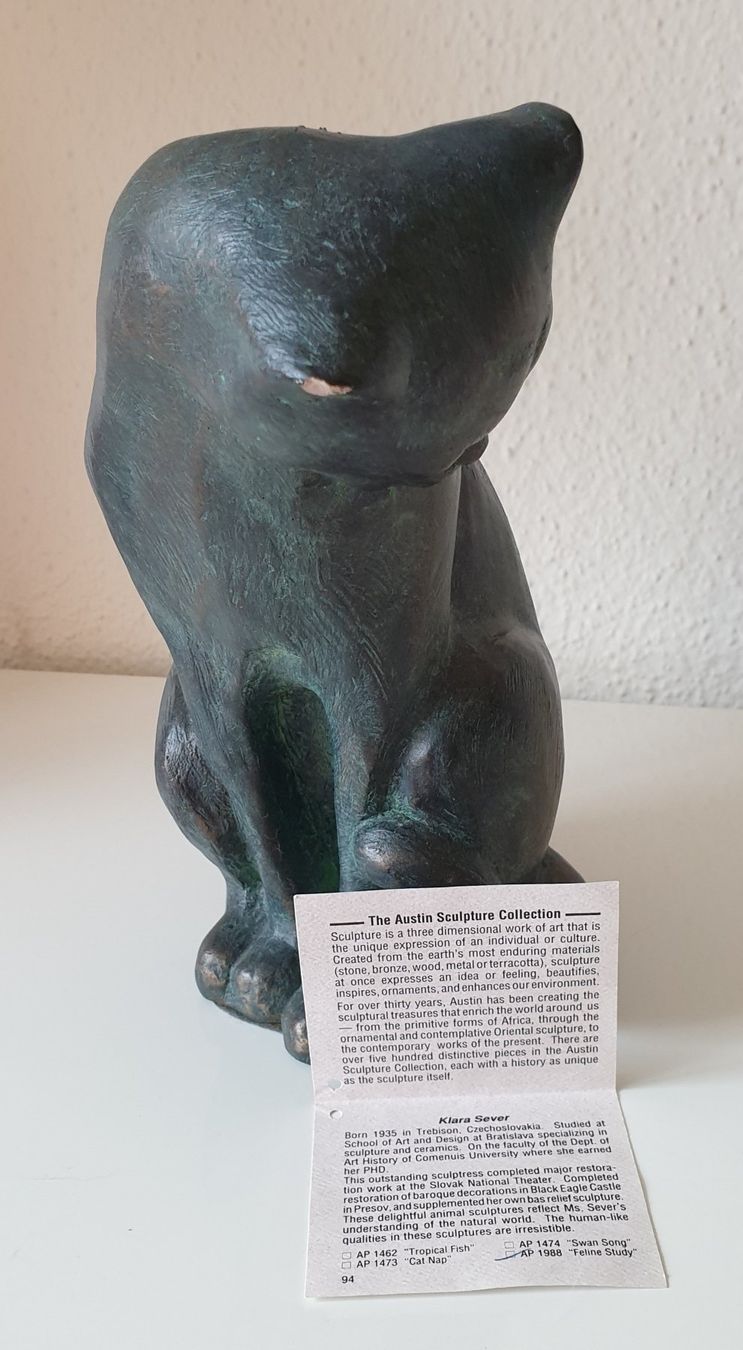 Skulpturen & Statuen: Austin Skulptur Katzenstudie 1988 by Klara Sever – Gebraucht aus Zürich von fourpaws 1