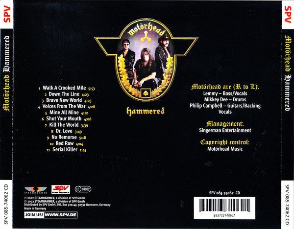 CDs: CD Motörhead - Hammered (2002) – D'occasion à Möriken AG par mineralia 1