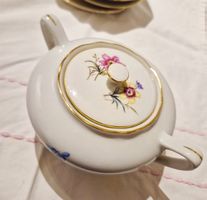 Zuckerdose Porzellan Blumen Dekor 