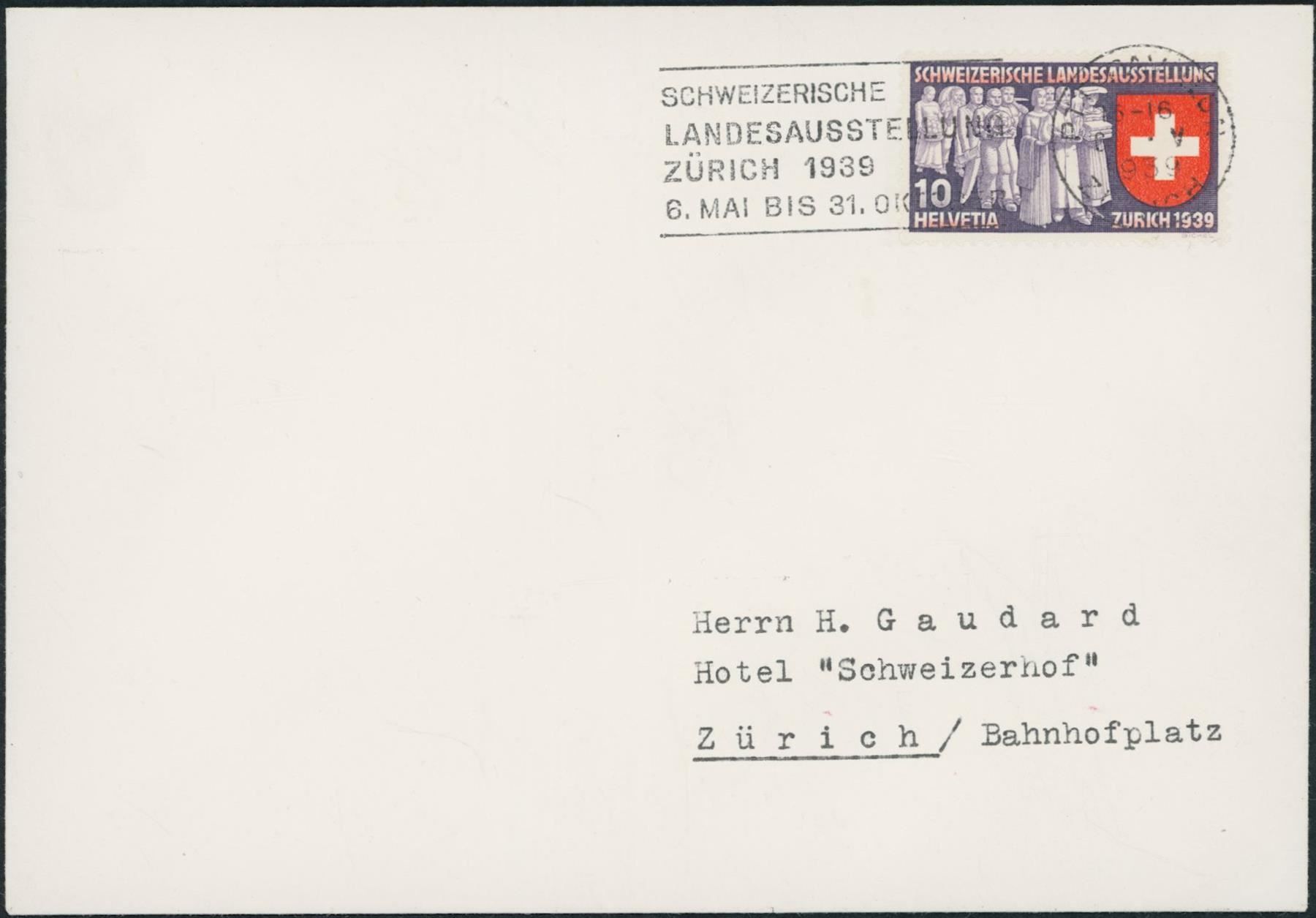 Tutti i francobolli: 1939 - Landi Sonderstempel - Gaudard – Usato da Schindellegi venduto da leecollect