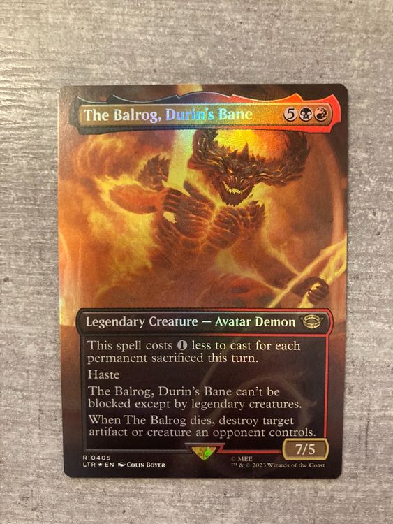 Borderless Foil The Balrog, Durin's Bane The Lord of the Rin (Neu ...