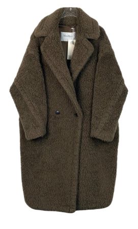 Max Mara Teddy-Mantel in Olivgrün