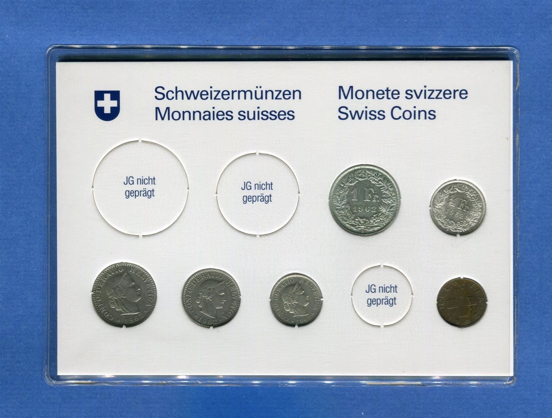 Tutti le monete: (201) Münzsatz 1962 Silber – Usato da Rüthi (Rheintal) venduto da erdnuessli1