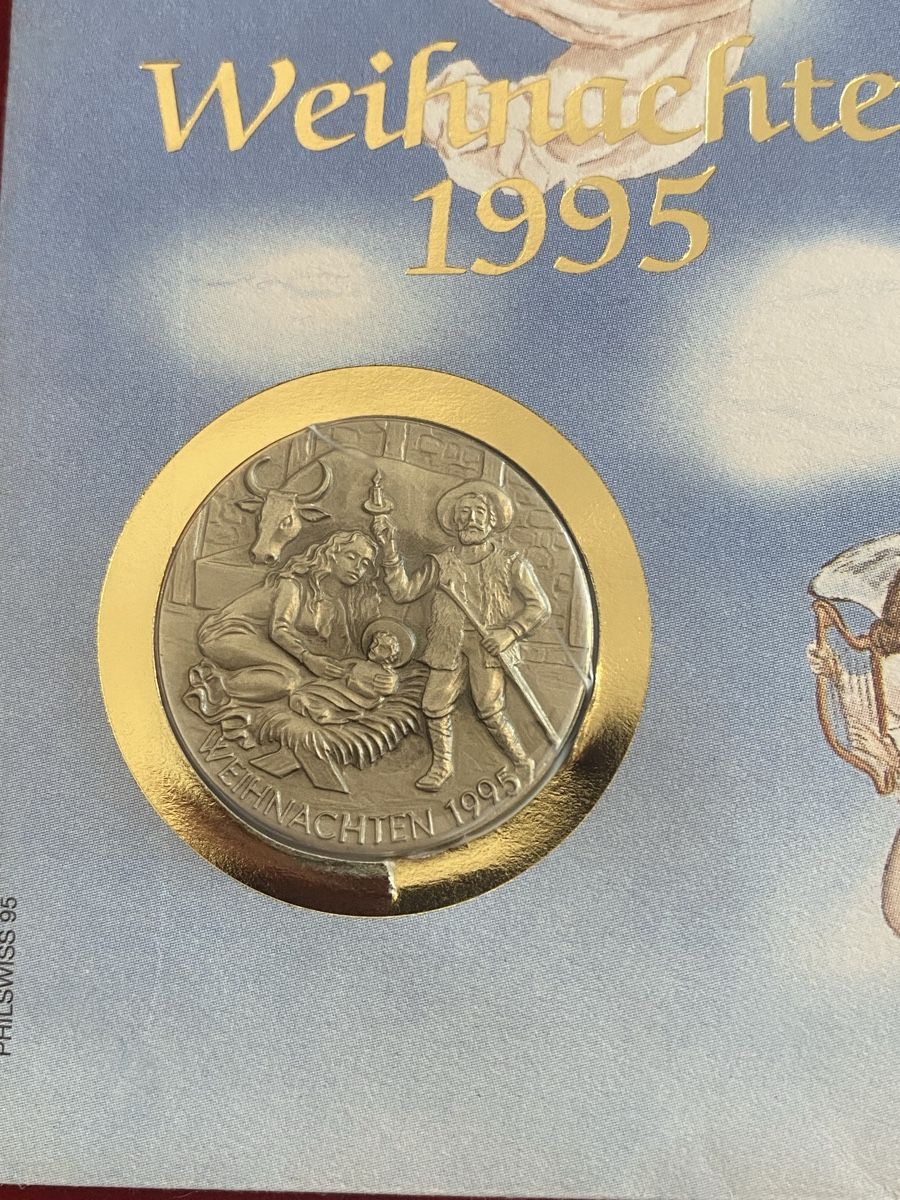 Medaglie: Silber-Numis, Weihnachten 1995, Silber 900 18 gr. – Usato da Muralto venduto da Alex1912 1