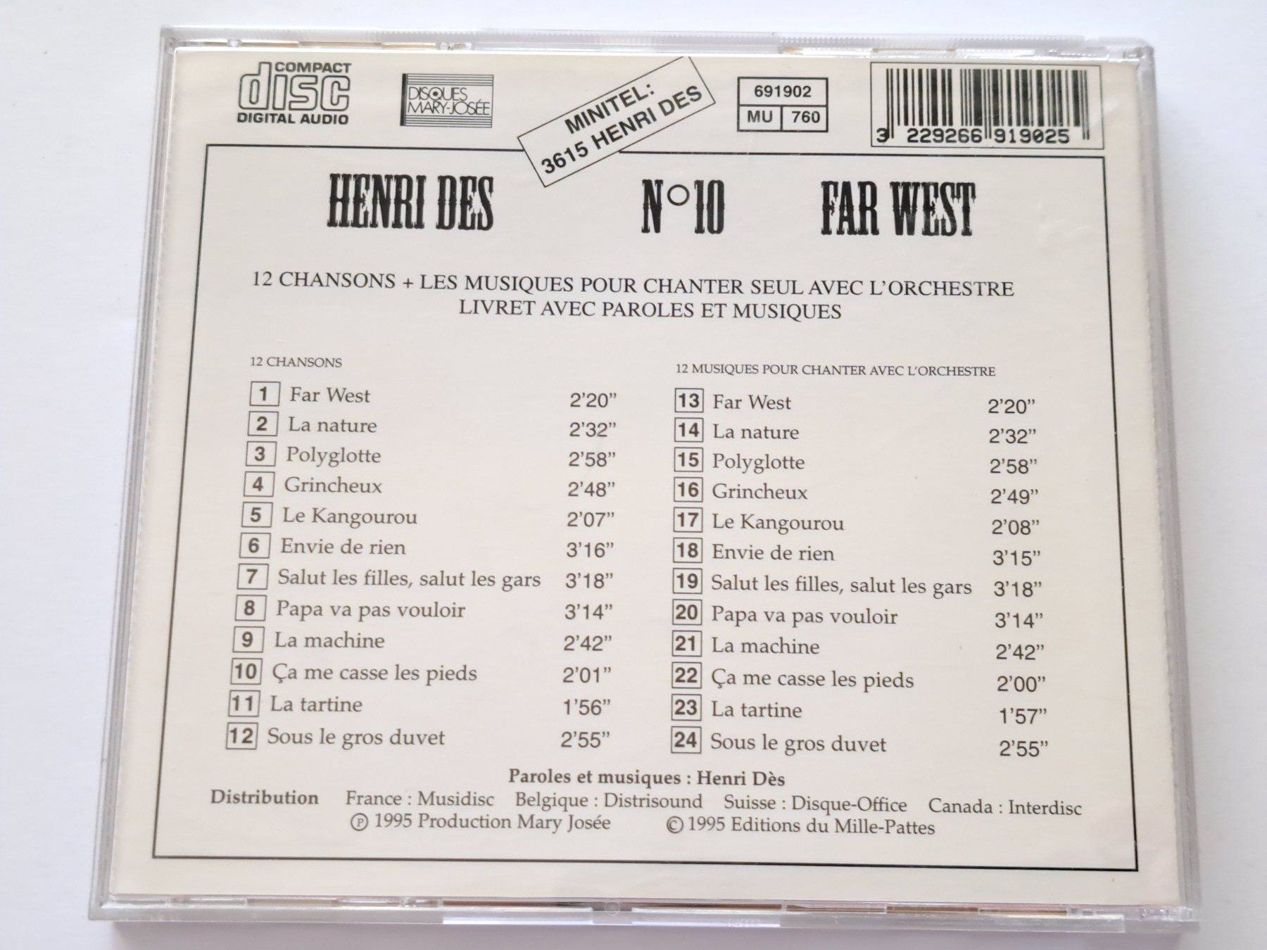 CDs: Cd Henri Dès - Far West – D'occasion à Pully par bro_n52j 1
