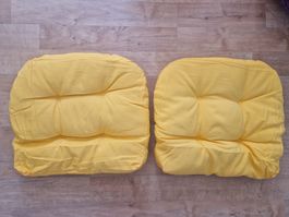 2 Sitzkissen, sonnengelb, 45x41 cm