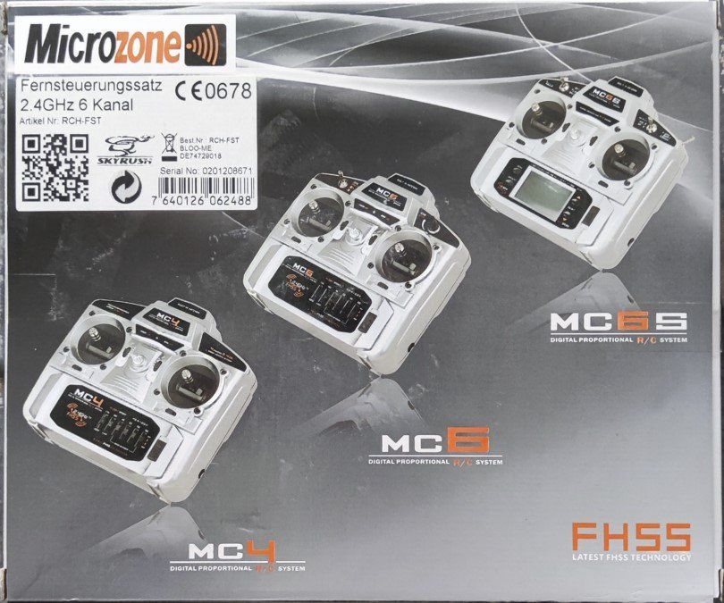 RC Modellbau: Fernsteuerung 6-Kanal MC6S von Microzone – Neu und originalverpackt aus Wollerau von Holos 2