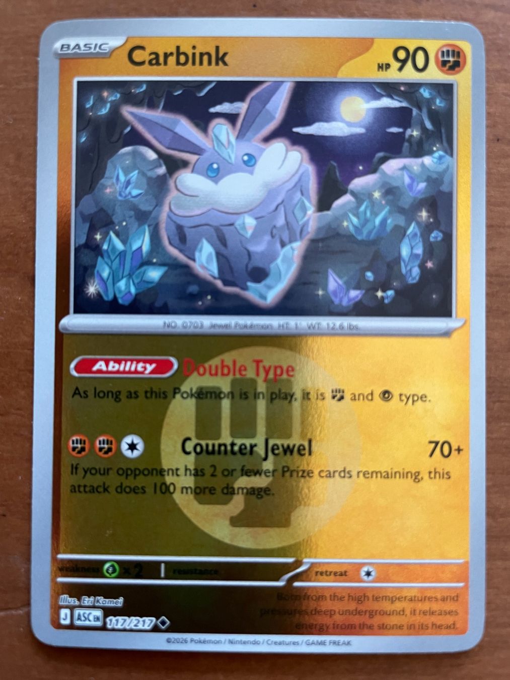 Pokémon Carte collezionabili: Pokemon Carbink Reverse (Versand gratis) – Nuovo (secondo la descrizione) da Chur venduto da Angerson
