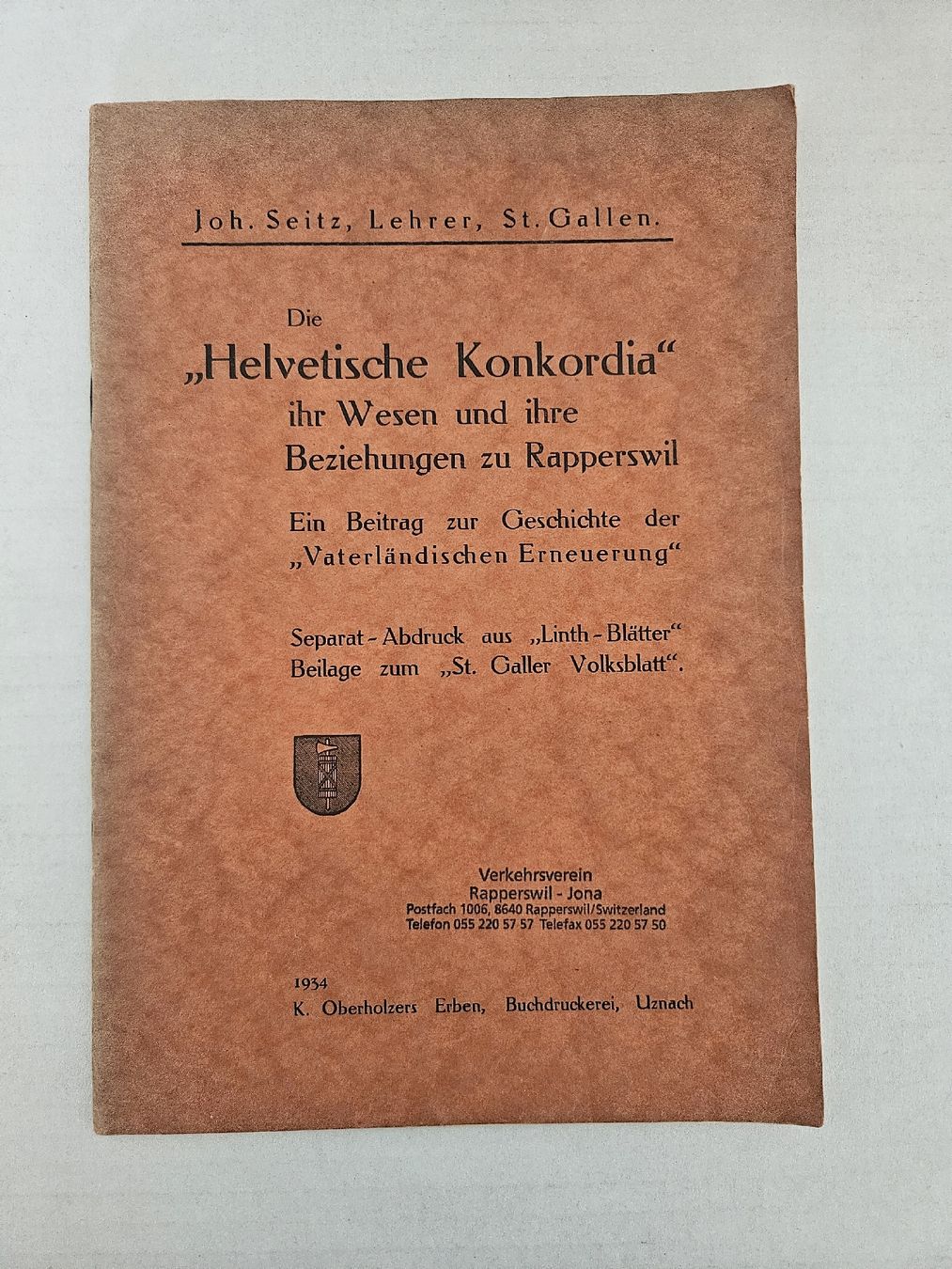Libri: Die Helvetische Konkordia-1994 – Usato da Wangen SZ venduto da Auction-Sea