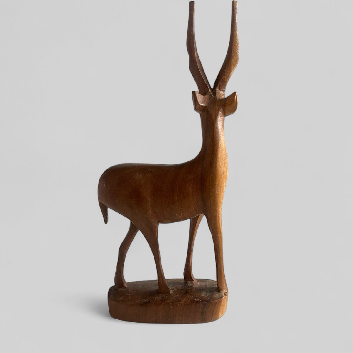 Statuette: Holzfigur Antilope handgeschnitzt Dekoobjekt Vintage – Usato da Zürich venduto da Recode.Fashion 4