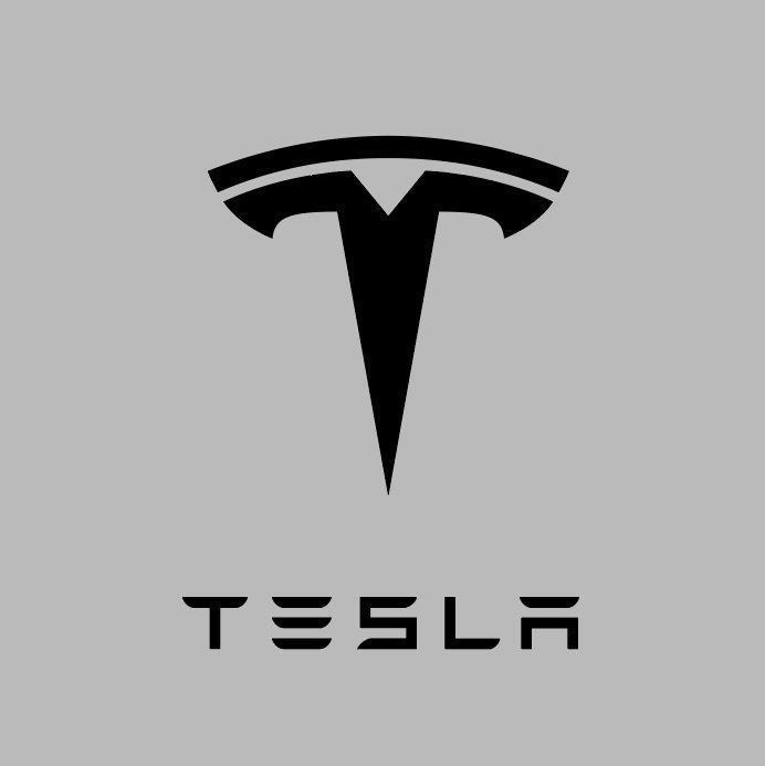 Tesla Motors - Aufkleber 8x10cm (S/W)