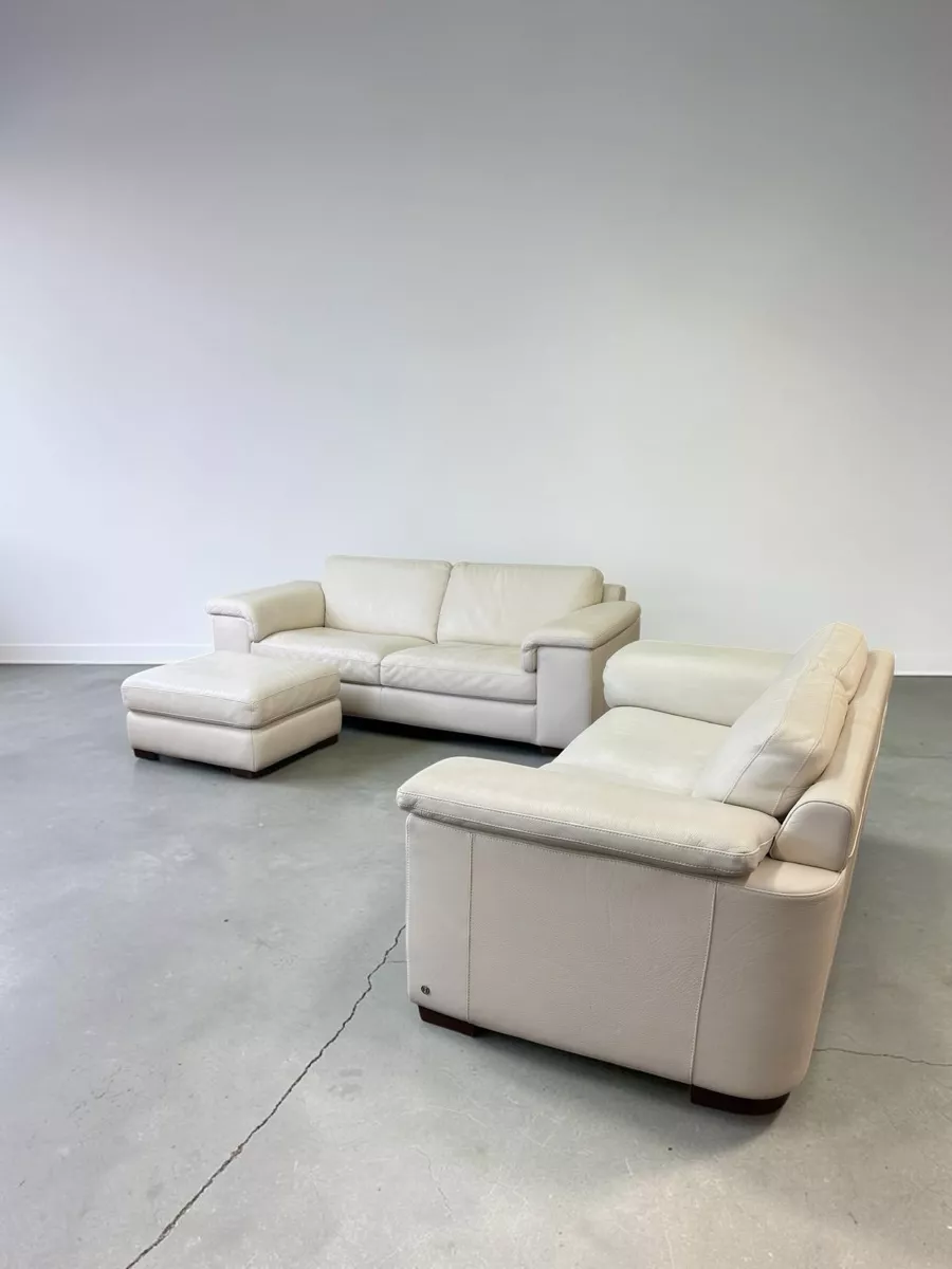 Natuzzi Divani: Natuzzi Brivido Sofagarnitur, echtes Nappaleder, Creme – Usato da Bachenbülach venduto da Sofalab.swiss 6