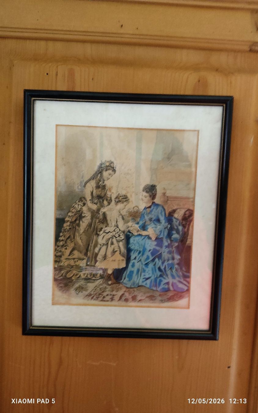 Dipinti: Gravure de mode ancienne "La Mode Illustrée" – Usato da Tavanasa venduto da inf_9wlc