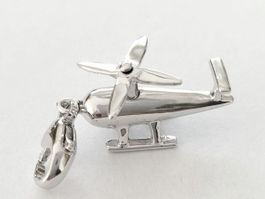 Charm Silber 925 "Helicopter" (rhodiniert)