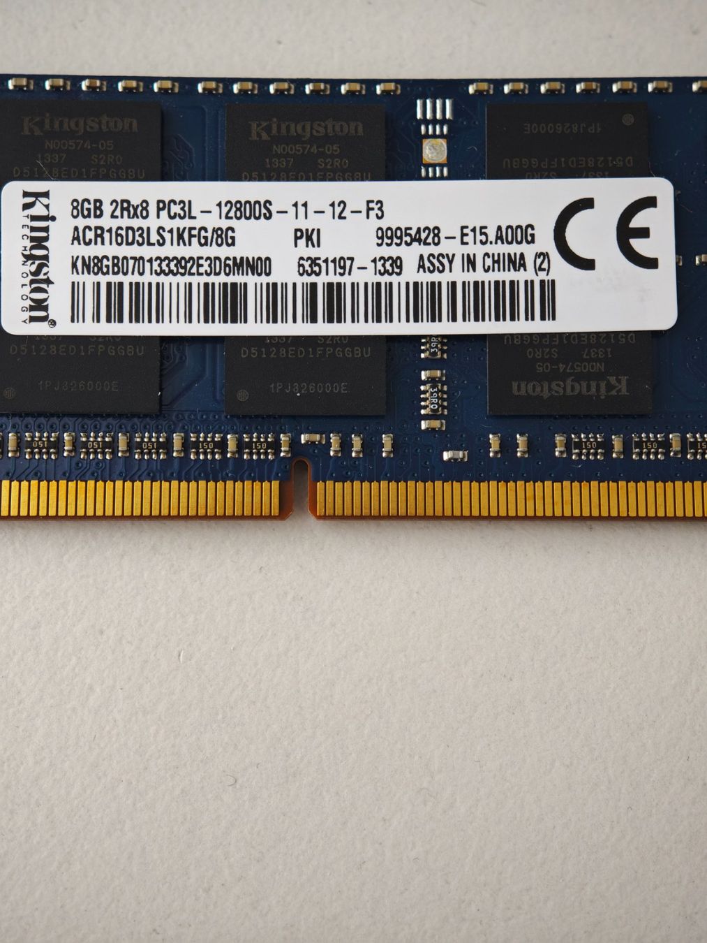 Kingston Memoria / RAM: 1x 8Gb DDR3 PC3L Kingston – Usato da Bassersdorf venduto da Rogerovi 1