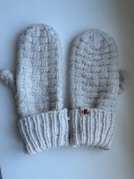 Weisse Ecru warme Handschuhe