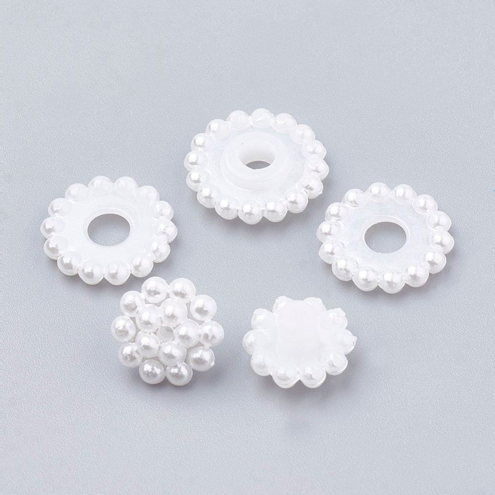 Perlen (unechte): Acrylperlen Beere Weiss 10mm / 10St. – Neu (gemäss Beschreibung) aus Rüegsau von Tausendfreund 1