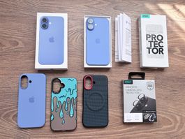 Apple iPhone 16 256GB Blau mit Garantie / wie neu, Akku 96%
