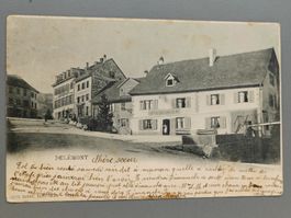 Alte PK / Delemont - Hotel Du Lion Dor Gelaufen 1901