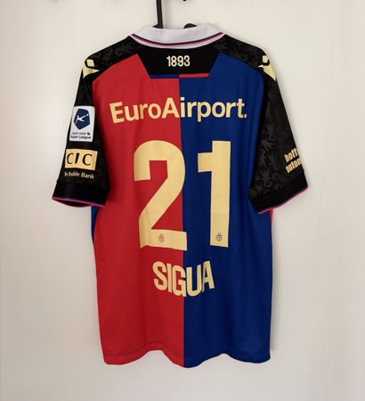 Fc Basel Trikot Macron Sigua #21 Heim Matchworn