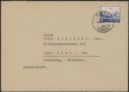 1949 - Flugpost - Brief - EF - nach D - Rüti ZH