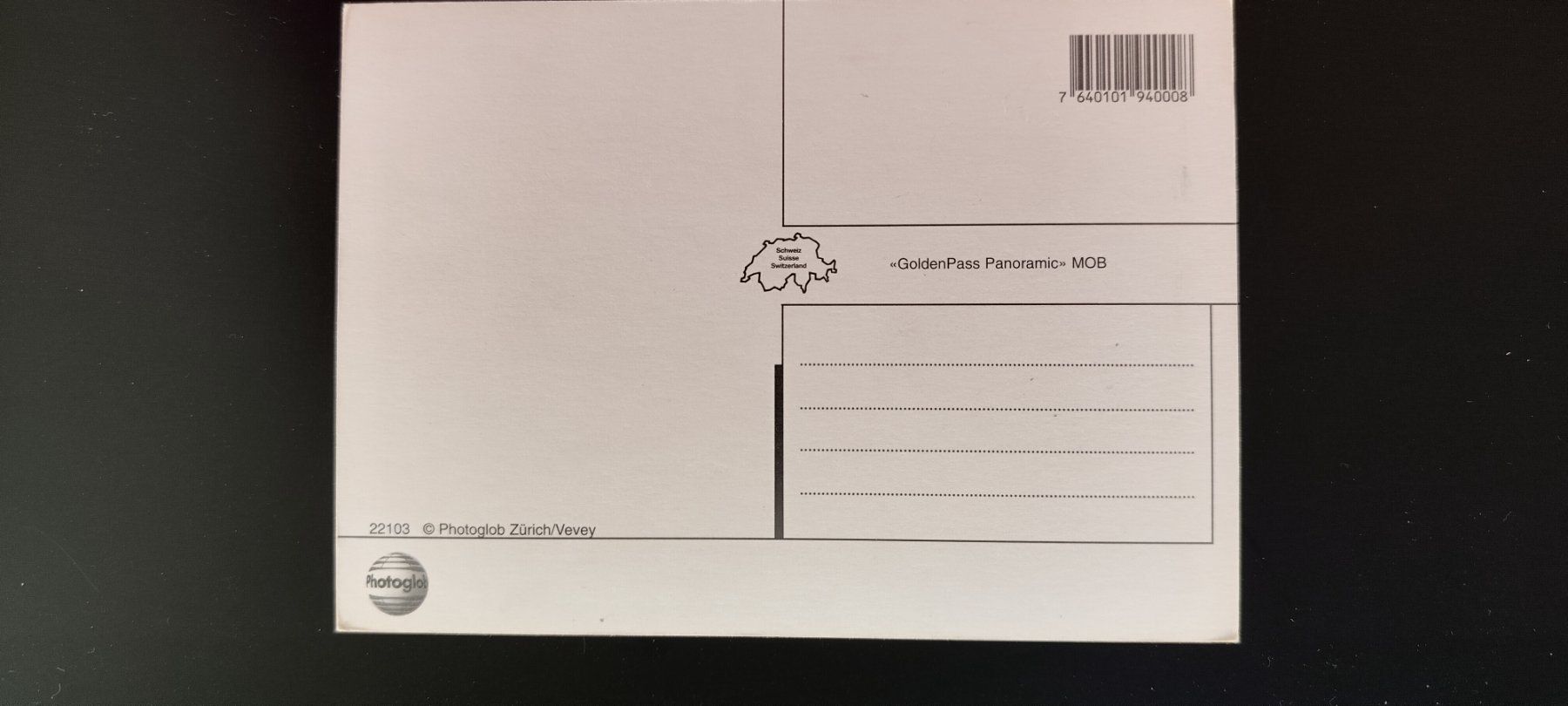 Cartoline postali: Goldenpass Panoramic MOB Ansichtskarte - Winterzauber! – Difettoso da Ohmstal venduto da Lebensfreude05 1