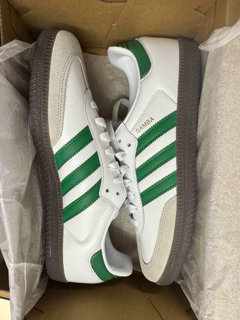 Adidas Damenschuhe: Adidas Samba OG White Green EU 38 – Neu und originalverpackt aus Erlinsbach von sasneakers