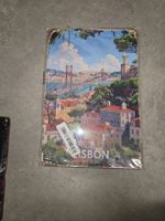 Lissabon Portugal Blechschild, Vintage Stil, Neu!
