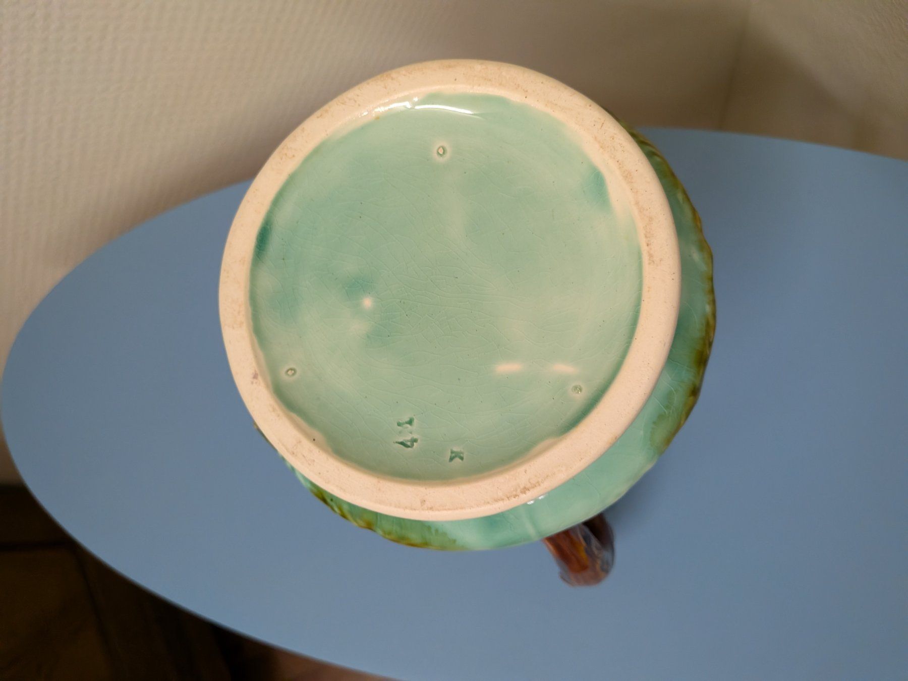Caraffe: Antiker Krug Faience Keramik – Usato da Emmen venduto da Brockofsky 5
