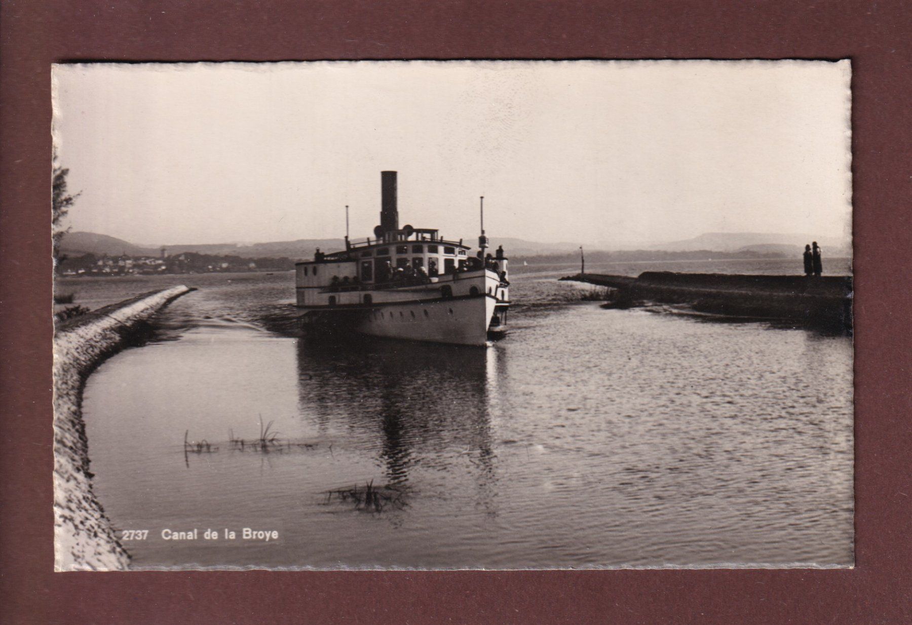 Cartoline postali: Canal de la BROYE - Bateau – Usato da Pully venduto da nicecards