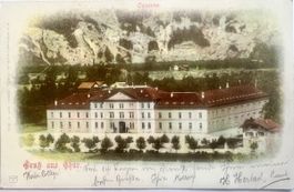 Alte AK Kaserne Chur GR. Gruss aus Chur 125 jährig. 1901
