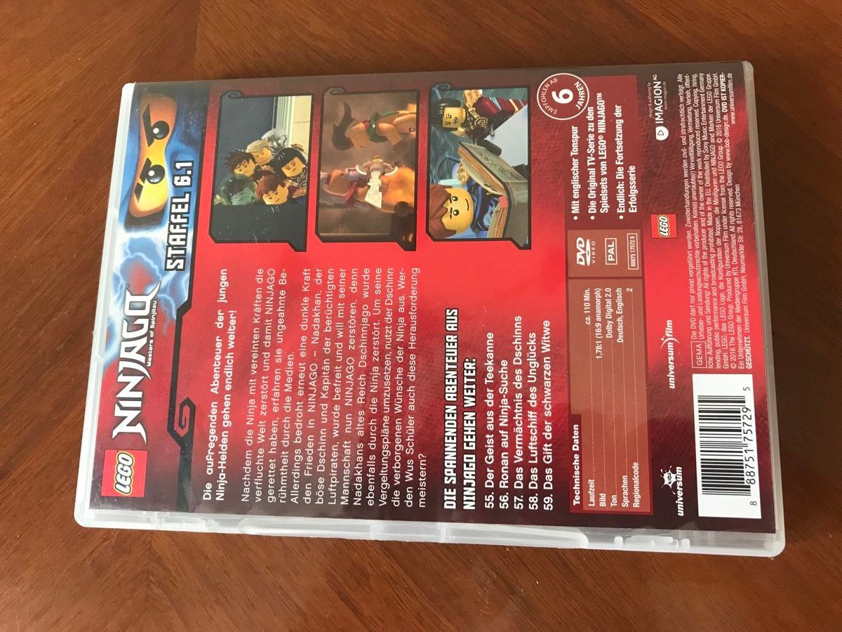 Tutti i DVDs: LEGO NINJAGO Staffel 6.1 – Usato da Laufen venduto da mercedes420 2